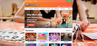 LeoVegas Casino India screenshot