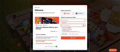 quick facebook or google sign up to play Teen Patti