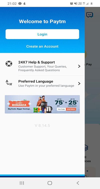 paytm open account page