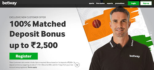 signing up to Betway