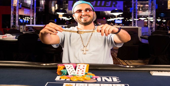 Poker Player Bryn Kenney Showing Winnings