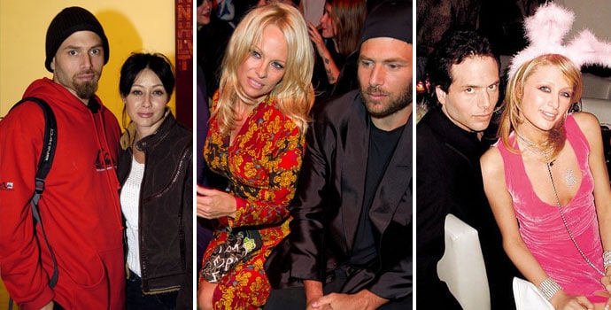 Rick Salomon with Paris Hilton, Pamela Anderson and Shannen Doherty