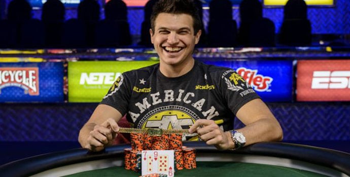 Doug Polk winning poker bracelet