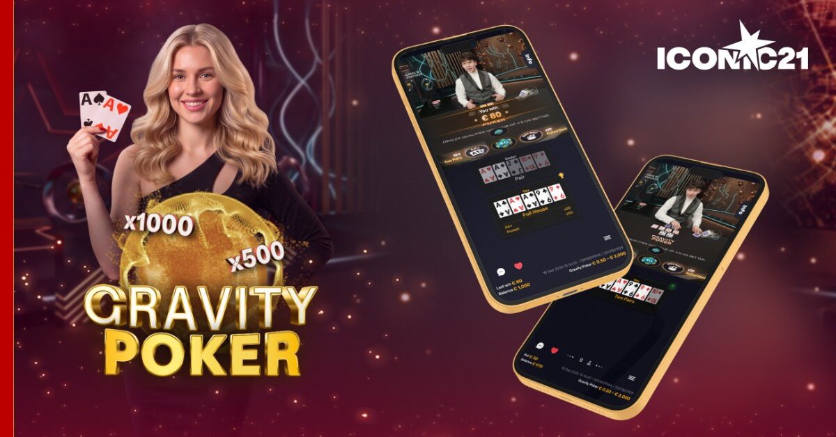 ICONIC21 Unveils Gravity Poker with 1,000x Multipliers in Latest Gravity Series Release